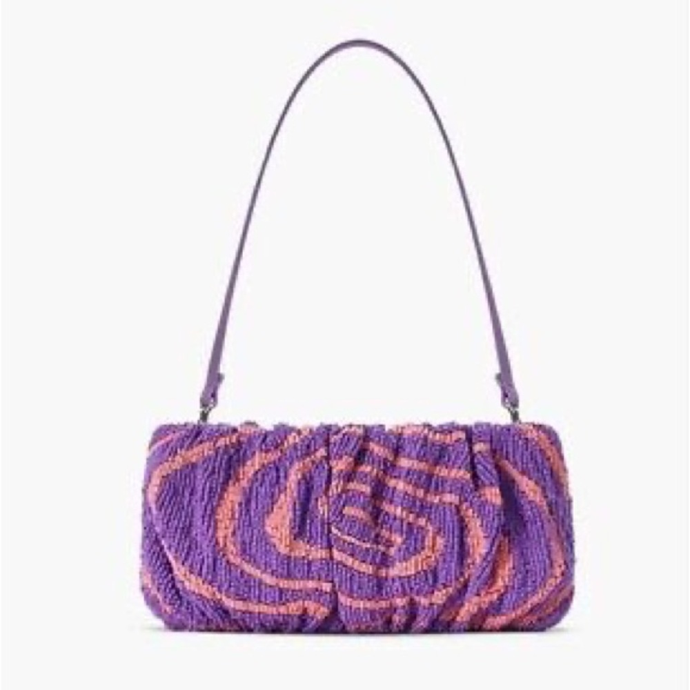 STAUD Purple and Pink Textured Bag